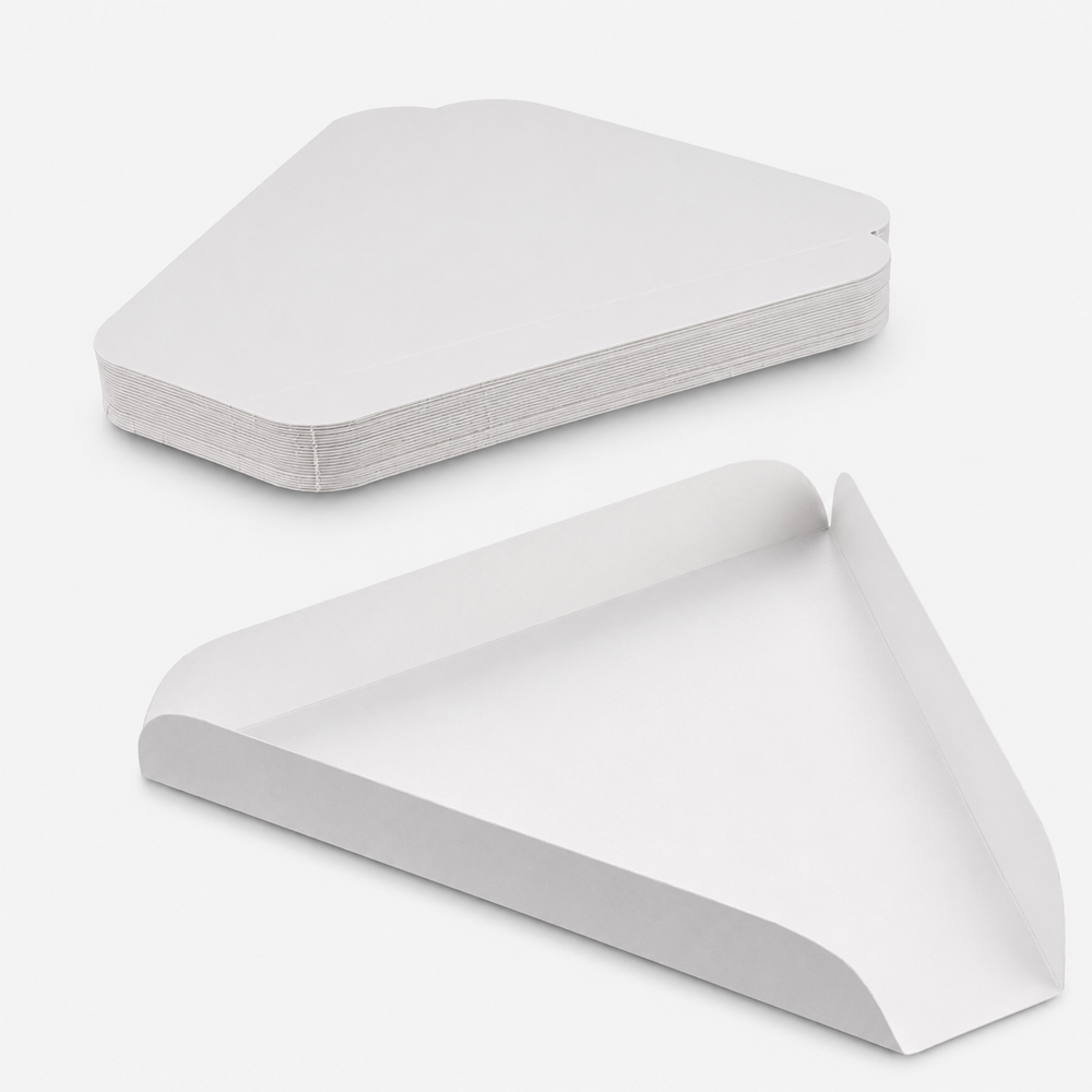White Paper Pizza Slice Tray for Takeaway Service