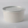 White Paperboard Bowl with Fitted Lid for Takeaway Meals