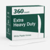 White Plastic Knives for Catering and Takeaway