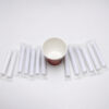 White Telescopic Drinking Straw, Individually Wrapped