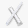 White Telescopic Drinking Straw, Individually Wrapped