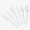 White Wrapped Disposable Cutlery Set for Catering White Wrapped Disposable Cutlery Set for Catering