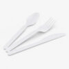 White Wrapped Disposable Cutlery Set for Catering White Wrapped Disposable Cutlery Set for Catering