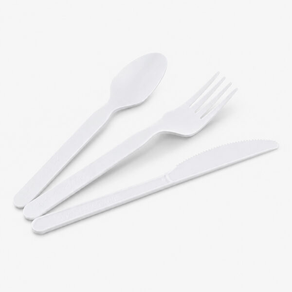 White Wrapped Disposable Cutlery Set for Catering White Wrapped Disposable Cutlery Set for Catering
