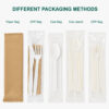 White Wrapped Disposable Cutlery Set for Catering White Wrapped Disposable Cutlery Set for Catering