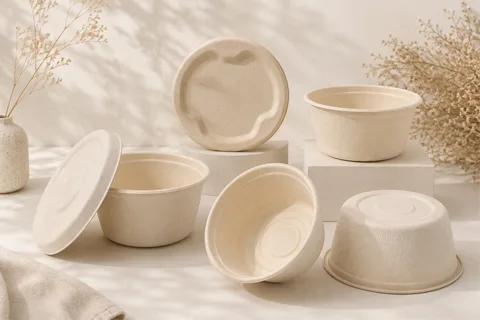 Wholesale bagasse sauce cups for condiments and foodservice