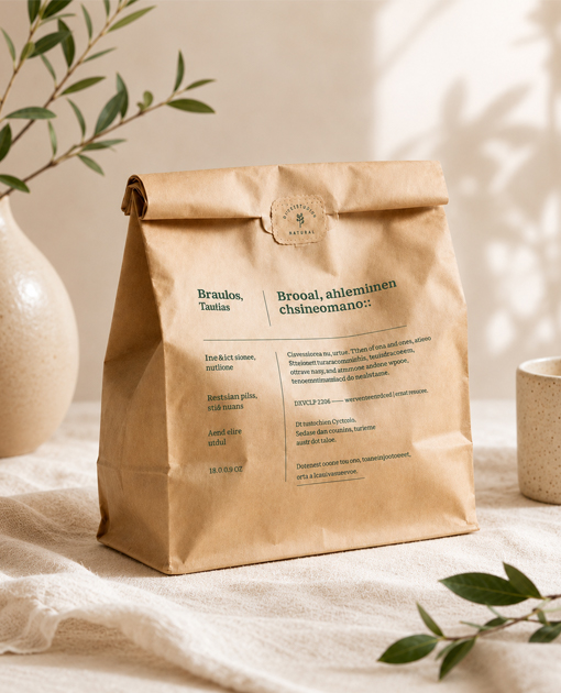 Wholesale brown paper bags for bakery takeaway packaging