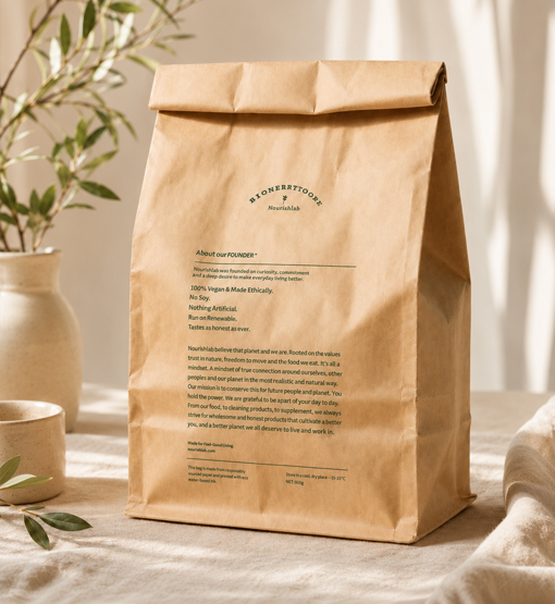Wholesale brown paper bags for bakery takeaway packaging