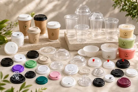 Wholesale cup lids for beverage packaging and restaurant supply