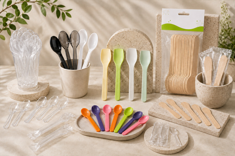 Wholesale disposable spoons for catering and foodservice supply