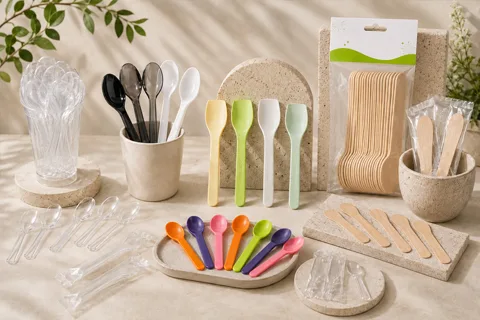 Wholesale disposable spoons for catering and foodservice supply