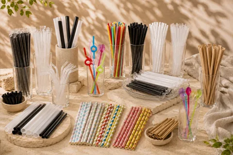 Wholesale plastic straws for beverage shops and foodservice distributors