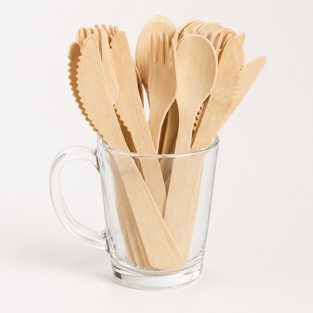 Wooden Disposable Cutlery Set for Foodservice