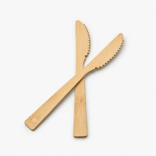 Wooden Disposable Serrated Knife for Bakery Service