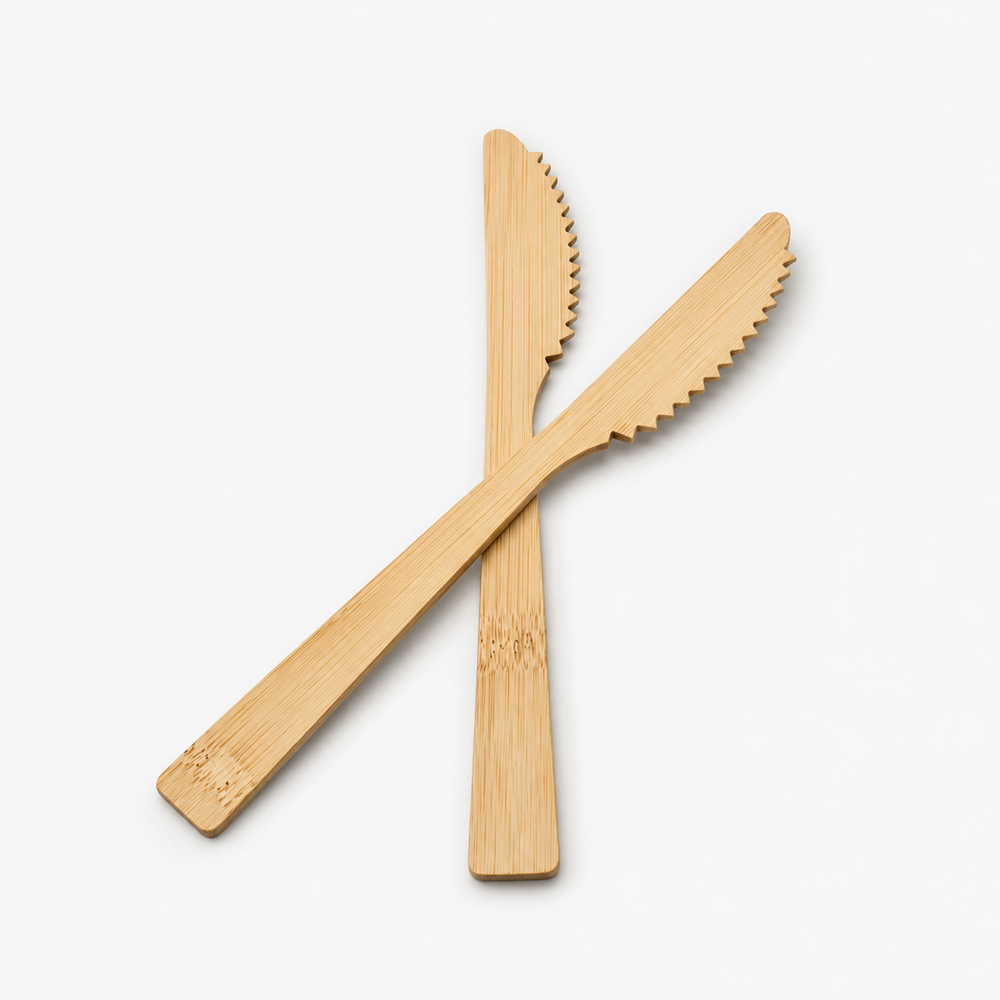 Wooden Disposable Serrated Knife for Bakery Service