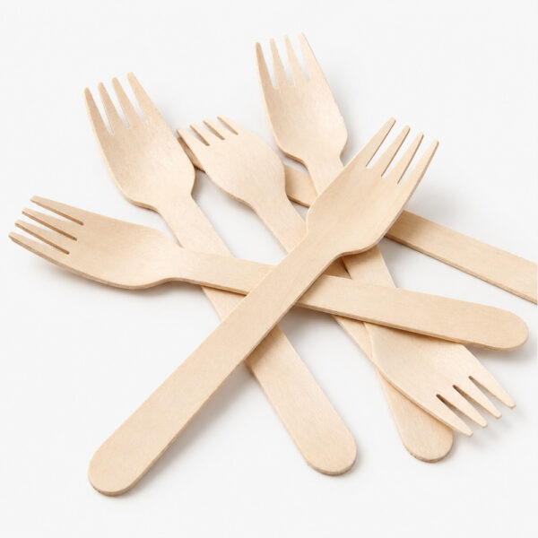 Wooden Forks for Catering and Takeaway Service 02 Wooden Forks for Catering and Takeaway Service