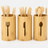 Wrapped Bamboo Cutlery Set for Takeaway Meals