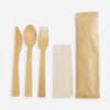 Wrapped Bamboo Cutlery Set for Takeaway Meals