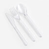Wrapped Clear Disposable Cutlery Set for Takeout Wrapped Clear Disposable Cutlery Set for Takeout