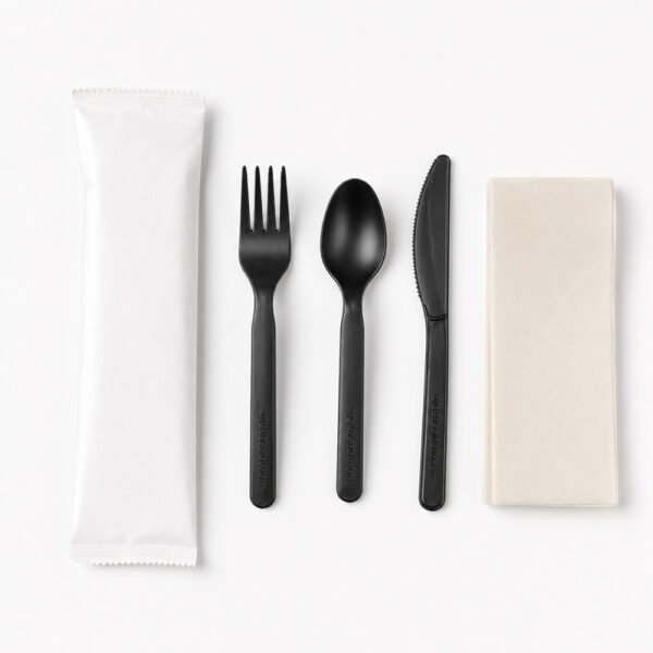 Wrapped Disposable Cutlery Set for Takeaway Meals Wrapped Disposable Cutlery Set for Takeaway Meals