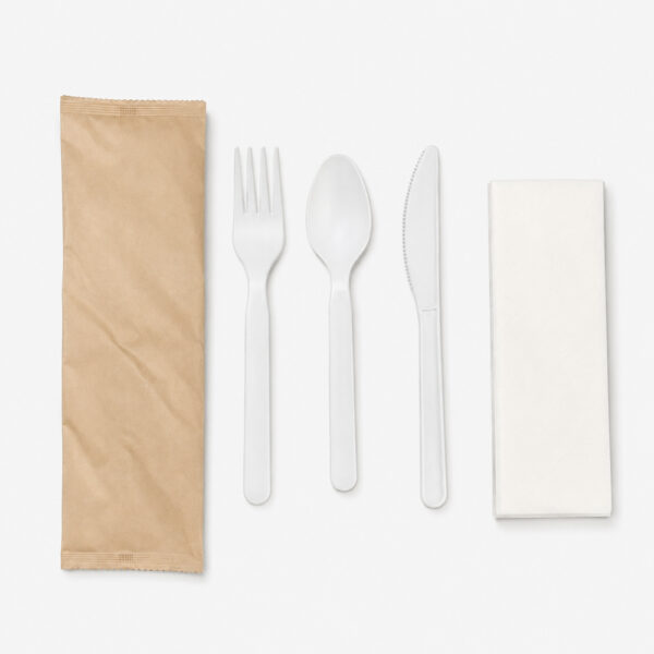 Wrapped Disposable Cutlery Set for Takeaway Meals Wrapped Disposable Cutlery Set for Takeaway Meals