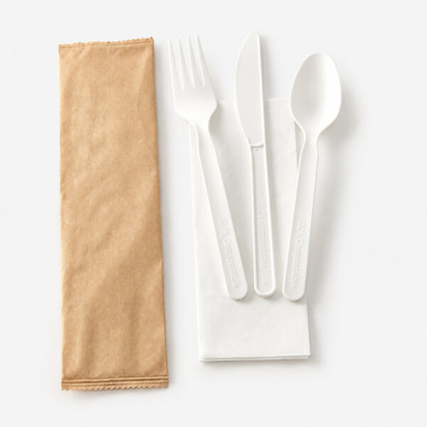 Wrapped Disposable Cutlery Set for Takeaway Meals Wrapped Disposable Cutlery Set for Takeaway Meals
