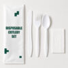 Wrapped Disposable Cutlery Set with Napkin Wrapped Disposable Cutlery Set with Napkin
