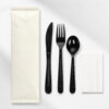 Wrapped Disposable Cutlery Set with Napkin Wrapped Disposable Cutlery Set with Napkin
