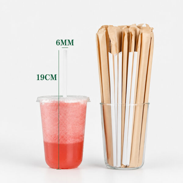 Wrapped Paper Straws 6mm x 190mm for Cold Drinks